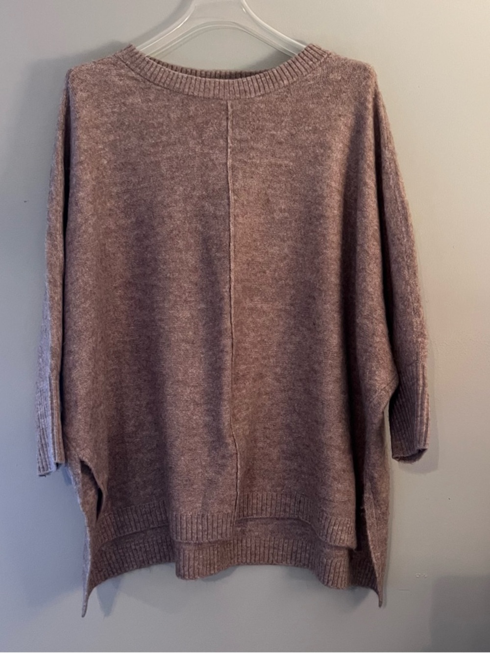 LOFT Brown Oversized Textured Dolman Pullover Sweater Soft